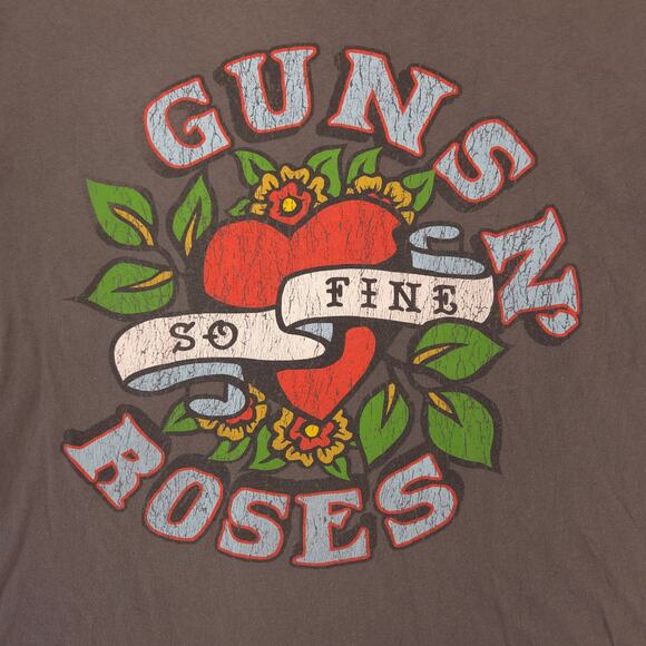 Guns And Roses Band Crew Neck Graphic Shirt Womens Size Extra Large XL Gray - Picture 4 of 9